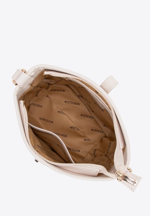 Bolso de mano Wittchen para mujer en piel sintética color crema - Image 3