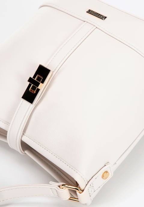 Bolso de mano Wittchen para mujer en piel sintética color crema - Image 4