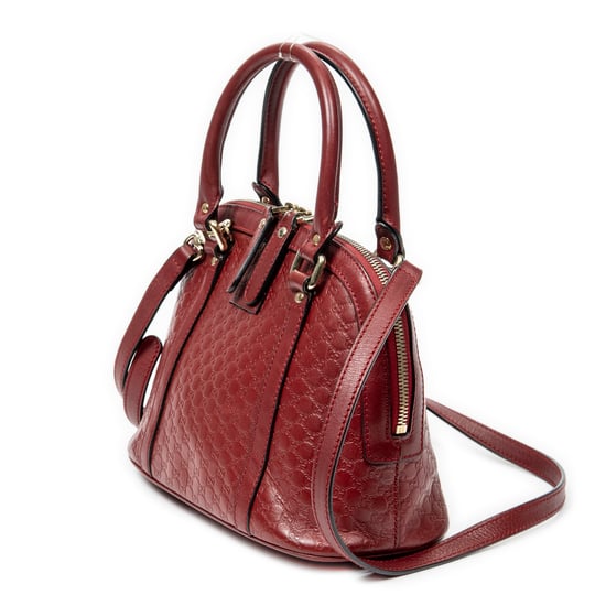 Gucci Mini Dome Tote en Rojo Oscuro Cuero de ternero - Image 2