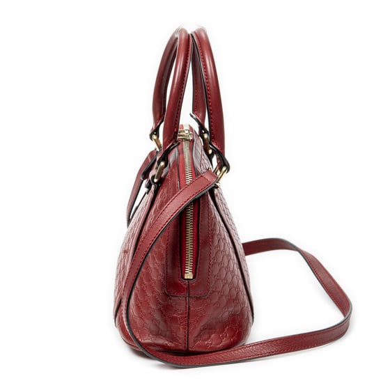 Gucci Mini Dome Tote en Rojo Oscuro Cuero de ternero - Image 3
