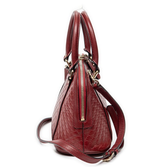 Gucci Mini Dome Tote en Rojo Oscuro Cuero de ternero - Image 4