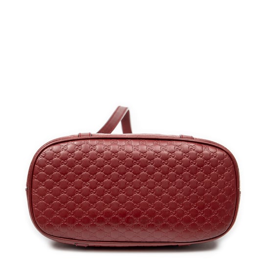 Gucci Mini Dome Tote en Rojo Oscuro Cuero de ternero - Image 6