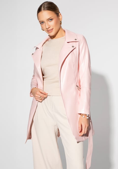 Abrigo de piel sintética rosa para mujer de Wittchen - Image 2