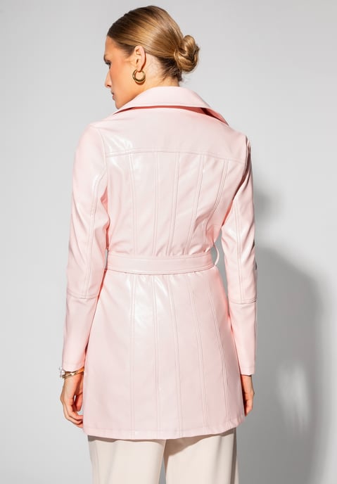 Abrigo de piel sintética rosa para mujer de Wittchen - Image 4