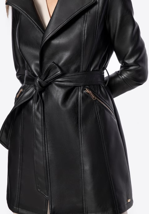 Abrigo de piel sintética para mujer Wittchen, color negro - Image 6