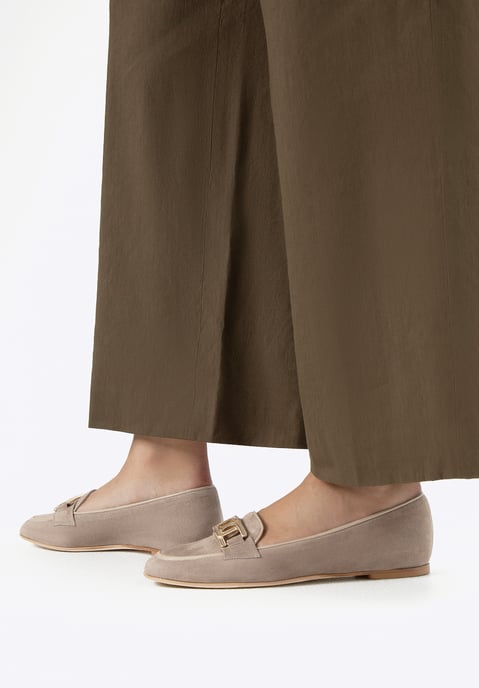 Mocasines planos de piel para mujer Wittchen en piel natural beige - Image 2