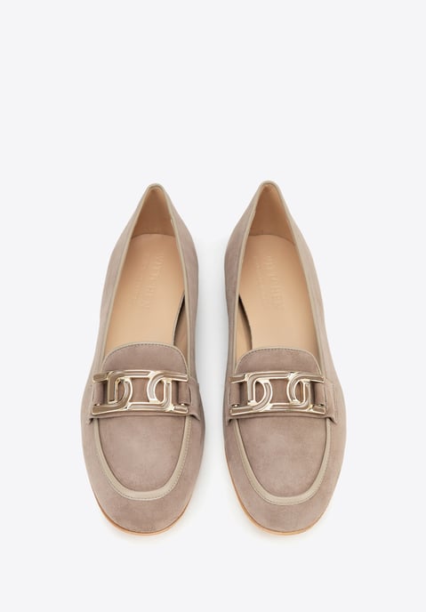Mocasines planos de piel para mujer Wittchen en piel natural beige - Image 4
