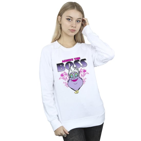 Disney Womens/Ladies The Little Mermaid Ursula Mum Is The Boss Sweatshirt (White) - Image 3