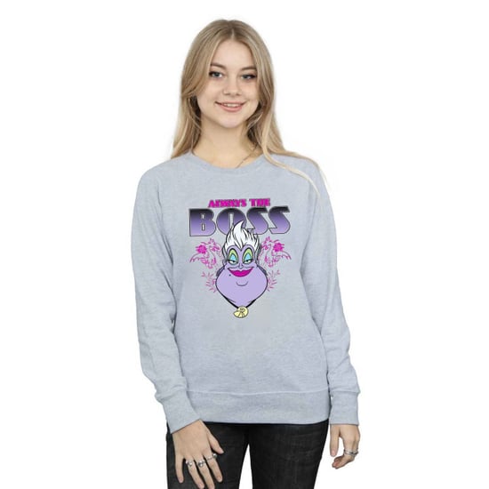 Disney Womens/Ladies The Little Mermaid Ursula Mum Is The Boss Sweatshirt (Sports Grey) - Image 4