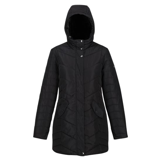 Regatta Womens/Ladies Panthea Insulated Padded Hooded Jacket (Black) - Image 1