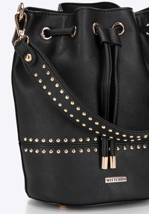 Bolso de mujer Wittchen con cordones, negro, piel ecológica - Image 5