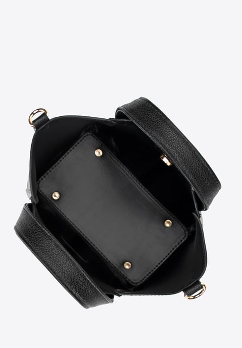 Estuche mini de piel sintética negra para mujer de Wittchen con bolsa extraíble - Image 5