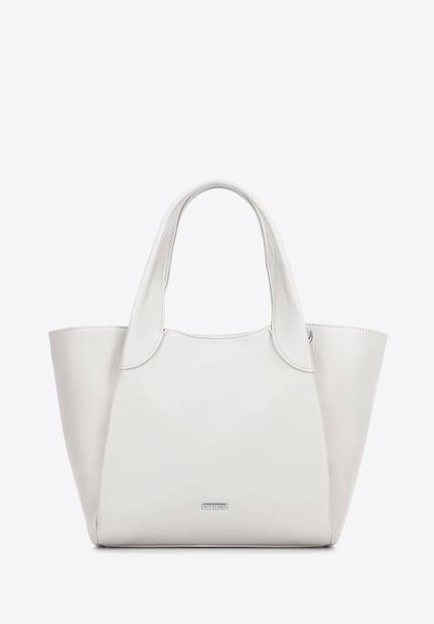 Maleta de mujer Wittchen de piel ecológica, color blanco crema - Image 1