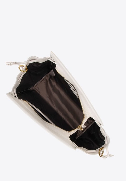Estuche de piel para mujer Wittchen con correas, color crema - Image 4
