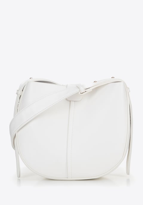 Bolso de hombro para mujer Wittchen de piel sintética, color blanco, ecopiel. - Image 3