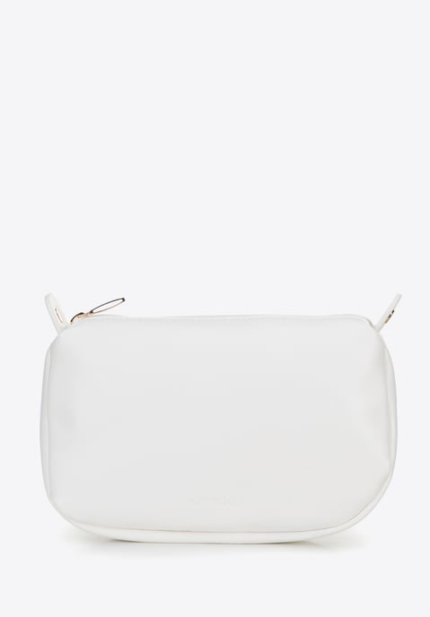 Bolso de hombro para mujer Wittchen de piel sintética, color blanco, ecopiel. - Image 4
