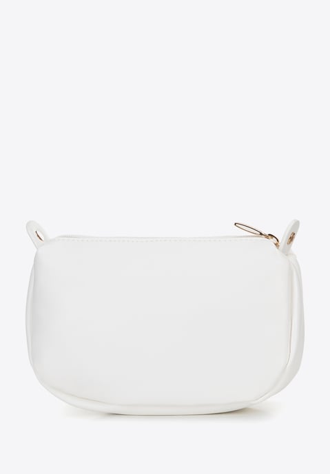 Bolso de hombro para mujer Wittchen de piel sintética, color blanco, ecopiel. - Image 5