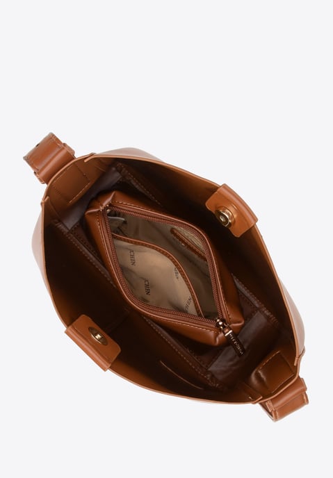 Bolso de mano para mujer Wittchen, marrón, piel sintética, ecopiel - Image 4