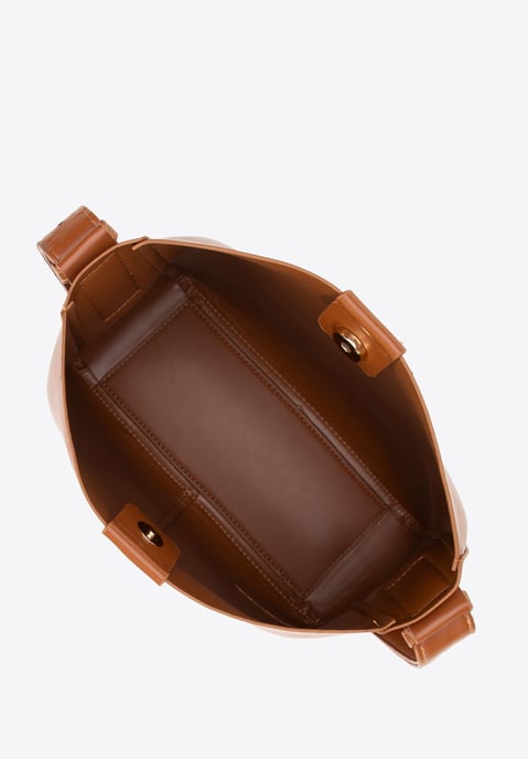 Bolso de mano para mujer Wittchen, marrón, piel sintética, ecopiel - Image 5