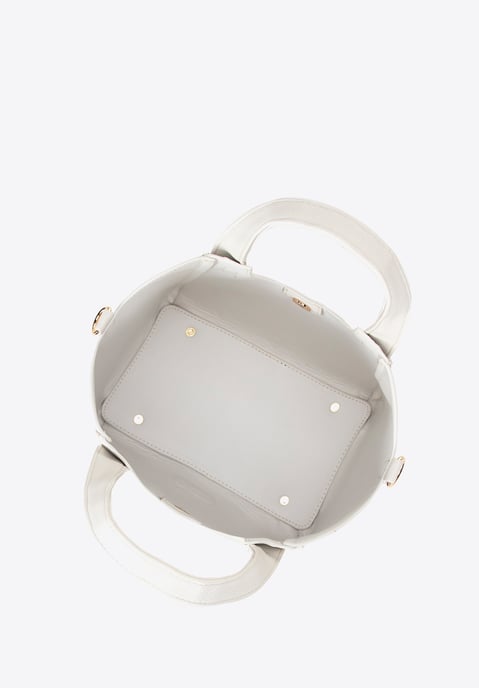 Maleta de mujer Wittchen con bolsa extraíble, color blanco roto, piel ecológica - Image 5