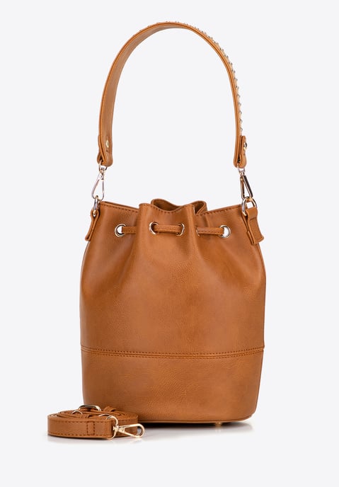 Bolso de mujer Wittchen con cordones, marrón, piel ecológica - Image 3