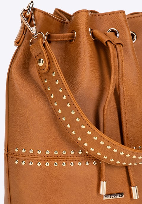 Bolso de mujer Wittchen con cordones, marrón, piel ecológica - Image 5