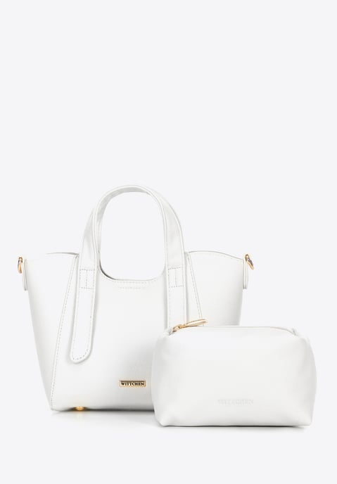 Mini maleta de mujer Wittchen con bolsa extraíble, color blanco roto - Image 3