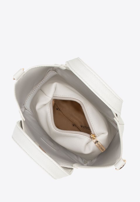 Mini maleta de mujer Wittchen con bolsa extraíble, color blanco roto - Image 4