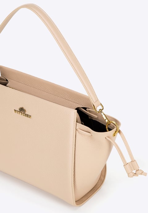 Estuche de piel para mujer Wittchen con correas, beige - Image 5