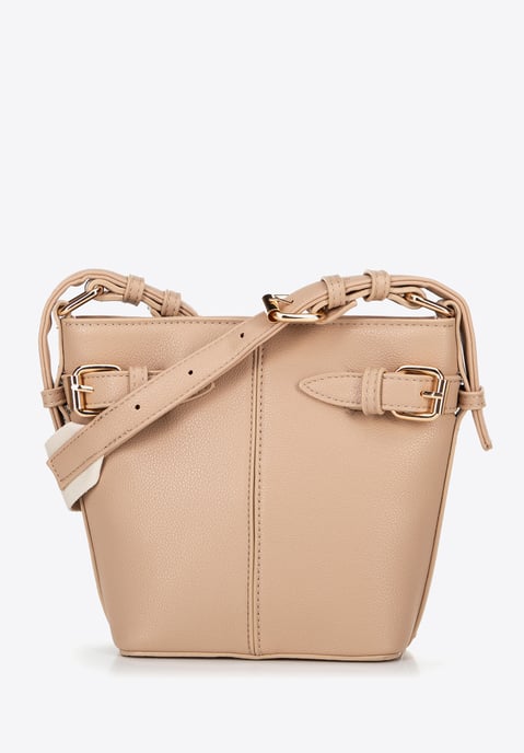 Bolso tote pequeño de piel sintética para mujer Wittchen, beige - Image 2