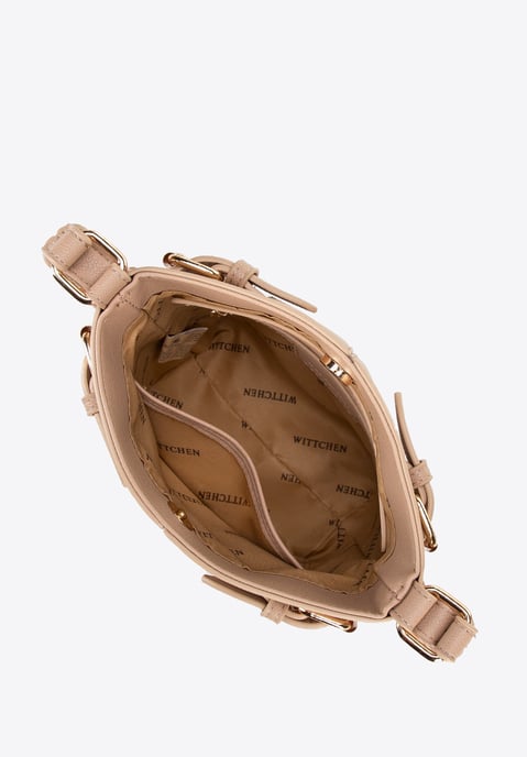 Bolso tote pequeño de piel sintética para mujer Wittchen, beige - Image 4