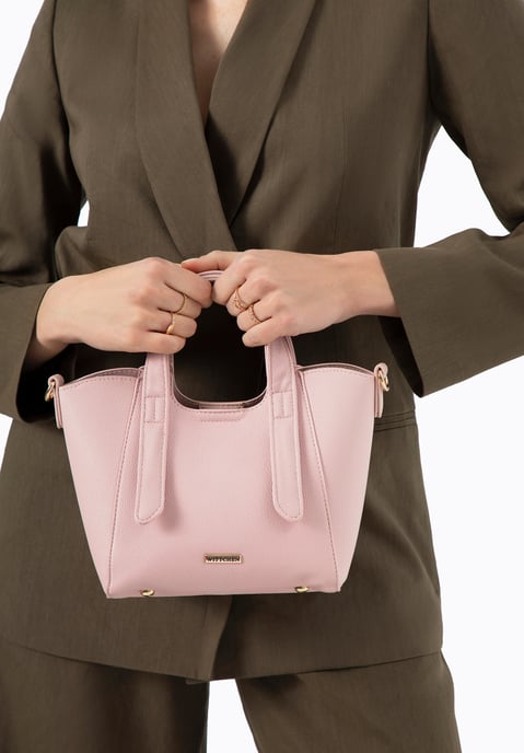 Mini maletín de piel sintética rosa para mujer de Wittchen con bolsa extraíble - Image 1