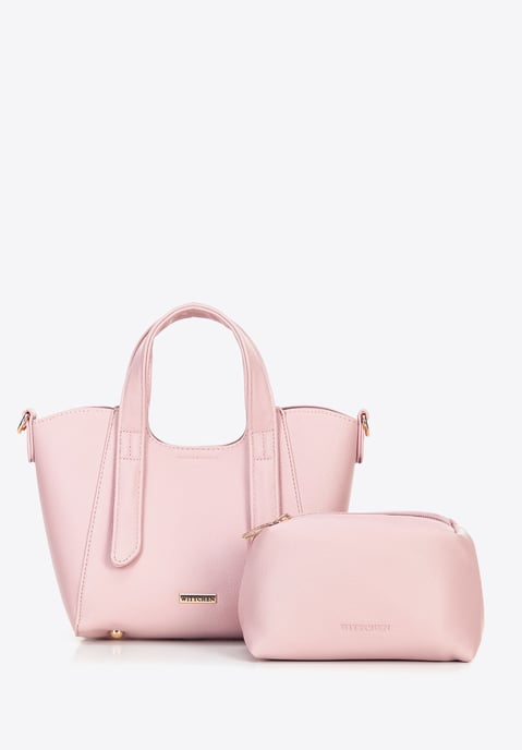 Mini maletín de piel sintética rosa para mujer de Wittchen con bolsa extraíble - Image 4