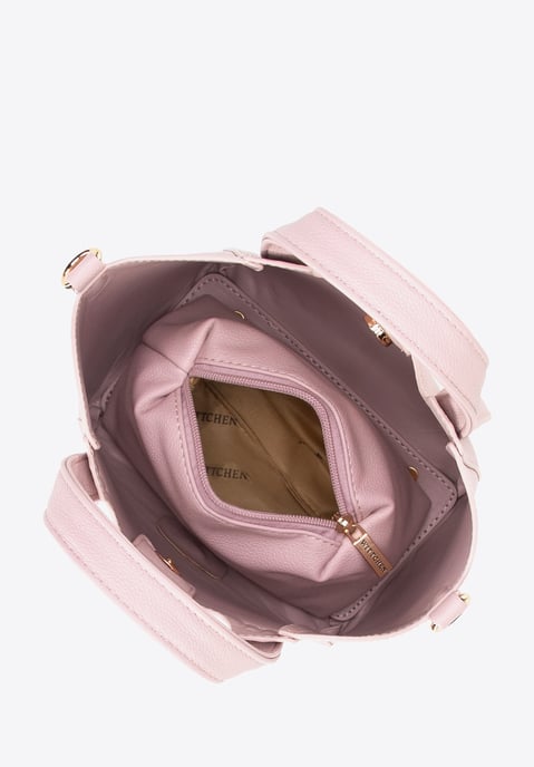 Mini maletín de piel sintética rosa para mujer de Wittchen con bolsa extraíble - Image 5