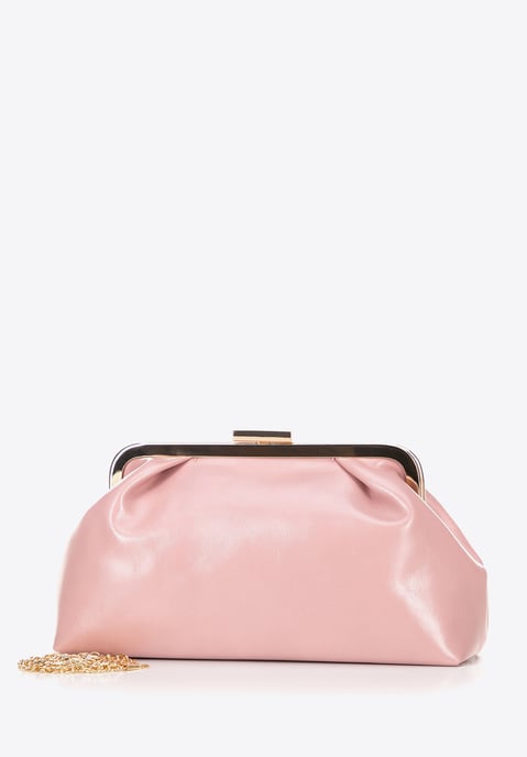 Bolso de mano para mujer Wittchen de piel sintética con cierre, color rosa - Image 3