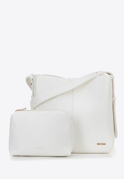 Bolso de mano para mujer Wittchen, piel sintética, color crema - Image 3
