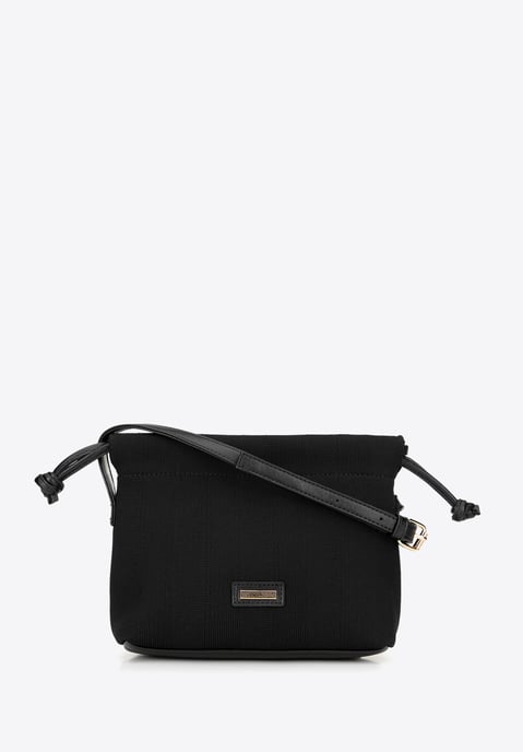 Bolso pequeño con cordón de poliéster negro para mujer de Wittchen - Image 3