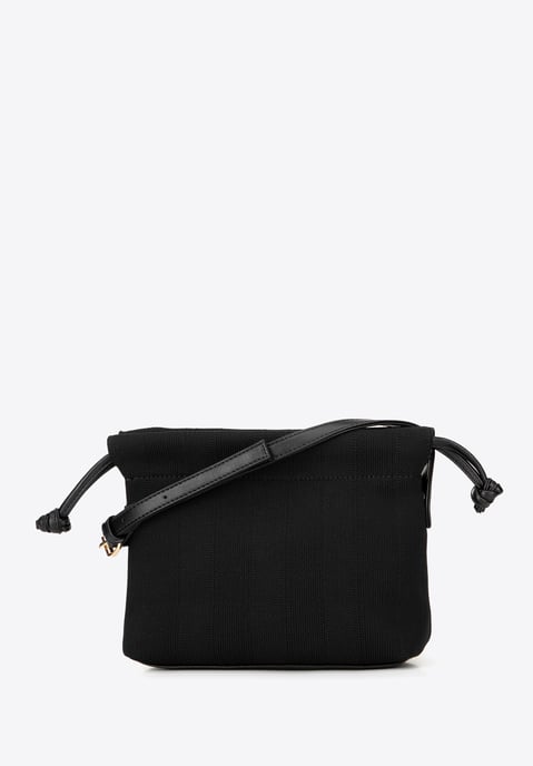 Bolso pequeño con cordón de poliéster negro para mujer de Wittchen - Image 4