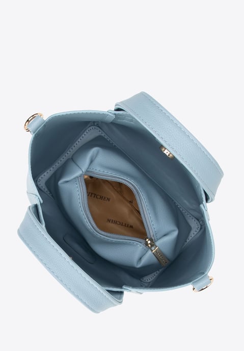 Mini maleta de mujer Wittchen con bolsa extraíble, azul, piel sintética - Image 4