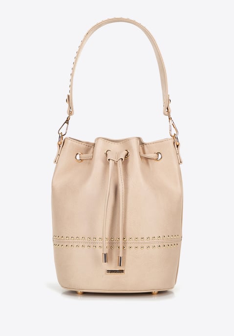 Bolso de mujer Wittchen con cordones, beige, piel ecológica - Image 2