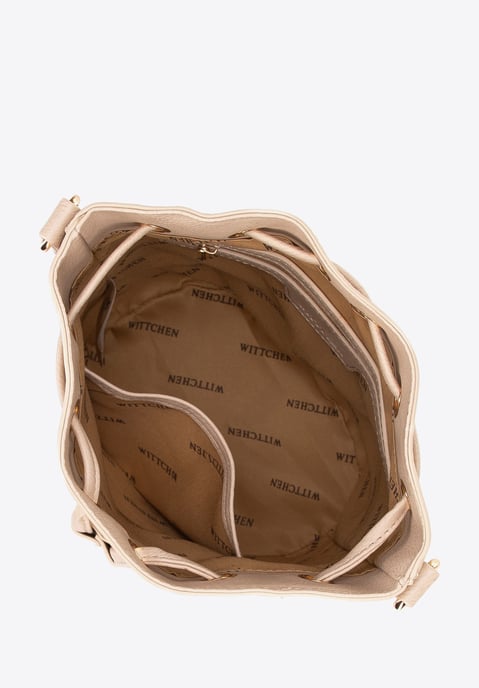 Bolso de mujer Wittchen con cordones, beige, piel ecológica - Image 4