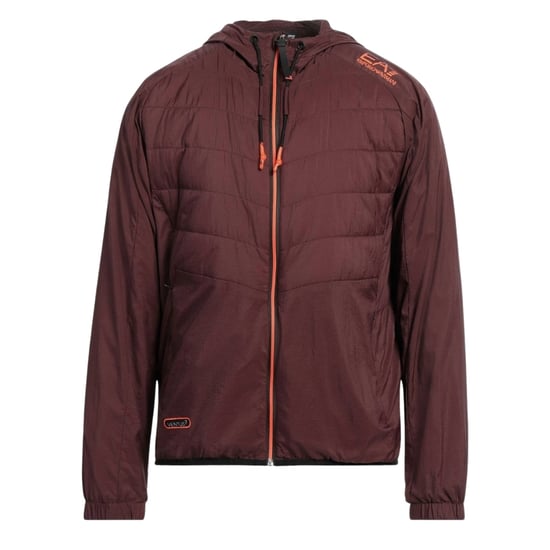 Chaqueta Bomber Ligera Con Capucha De Chocolate Amargo Ea7 - Image 1