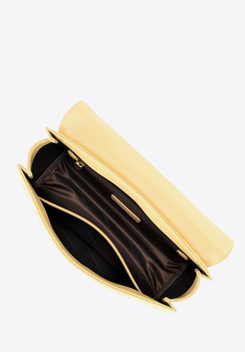 Bolso bandolera para mujer Wittchen de piel natural con acolchado amarillo piel - Image 4