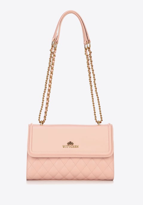 Bolso bandolera para mujer Wittchen de piel auténtica con acolchado, color rosa - Image 2