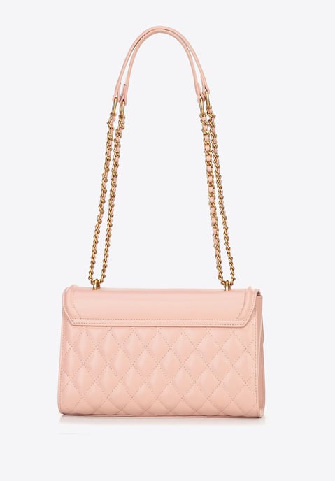Bolso bandolera para mujer Wittchen de piel auténtica con acolchado, color rosa - Image 3