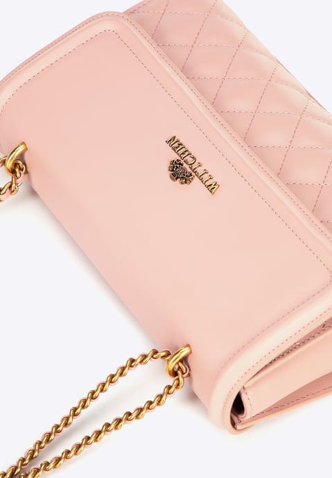 Bolso bandolera para mujer Wittchen de piel auténtica con acolchado, color rosa - Image 5