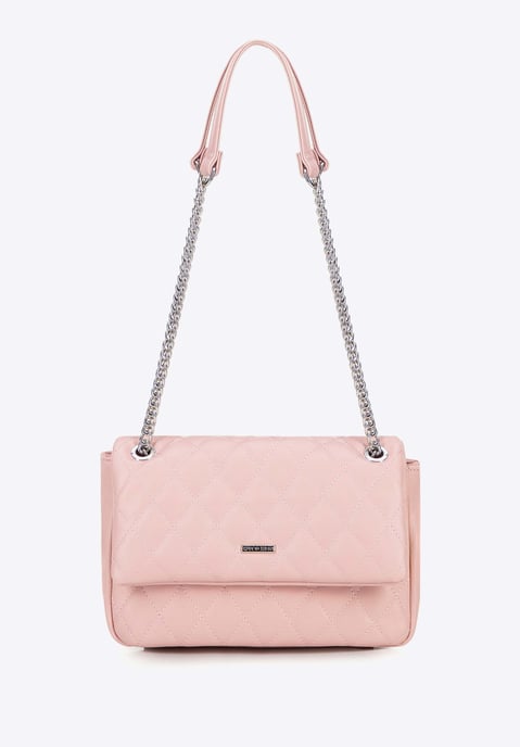 Bolso bandolera Wittchen para mujer en piel sintética con costuras, rosa - Image 2