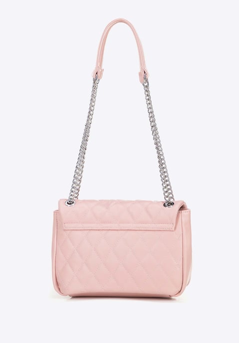 Bolso bandolera Wittchen para mujer en piel sintética con costuras, rosa - Image 3