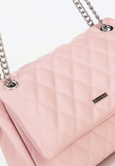 Bolso bandolera Wittchen para mujer en piel sintética con costuras, rosa - Image 5