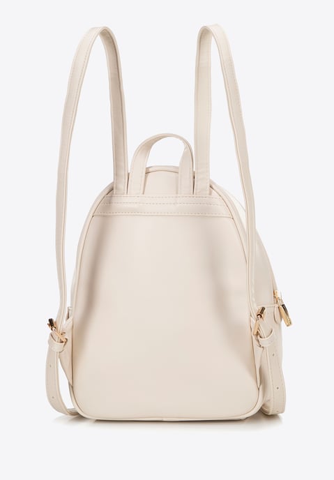 Mochila de mujer Wittchen con tejido, color crema y beige, piel ecológica - Image 2